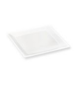 Plastový talíř 21x21 cm bílý