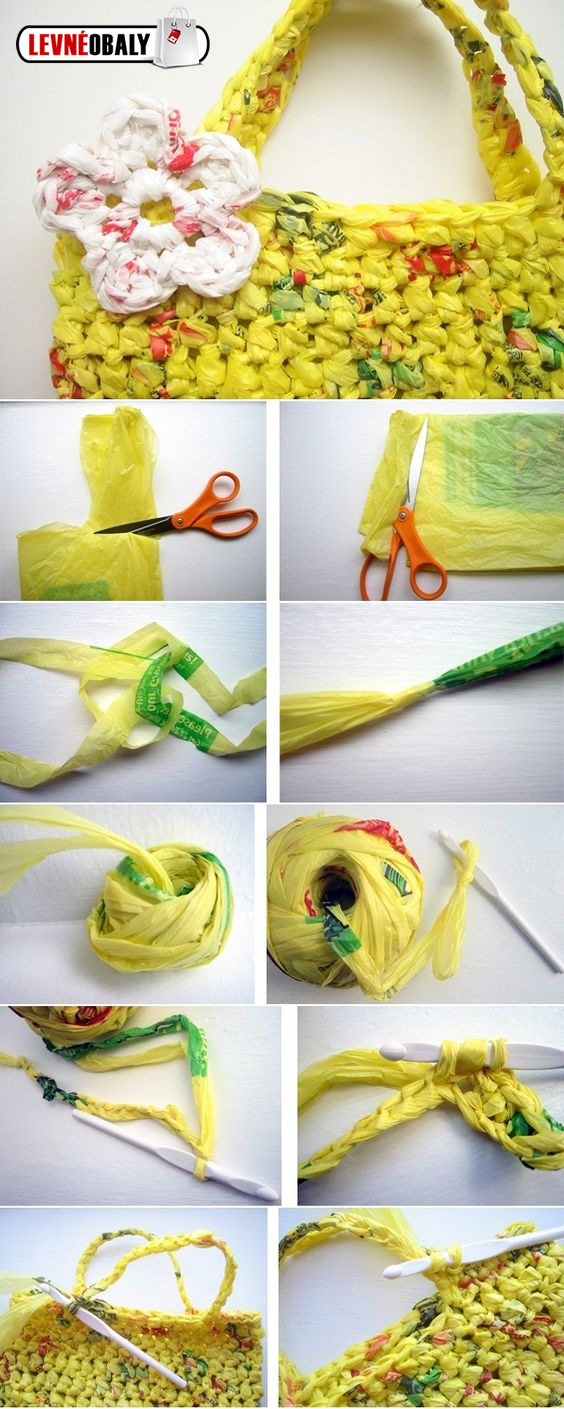 Vytvořte si tašku z igelitových sáčků