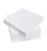 papírové ubrousky bíle