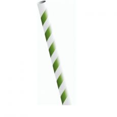 Papírové brčko EKO JUMBO bílo - zelené