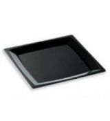 Plastový talíř 23,5x23,5 cm černý