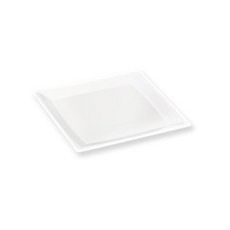 Plastový talíř 21x21 cm bílý